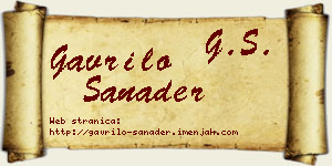Gavrilo Sanader vizit kartica